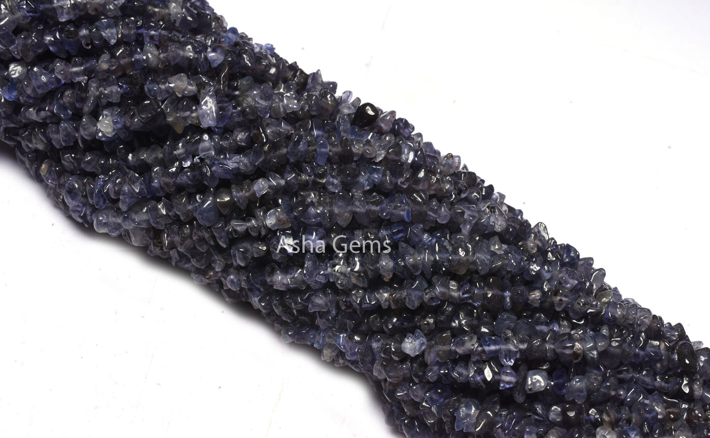 34"Strand Natural Blue Iolite Uncut Chips Beads Gemstone Iolite Raw Rough Gemstone Iolite Beads, Uneven Tiny Nugget bead Jewelry Craft SALE