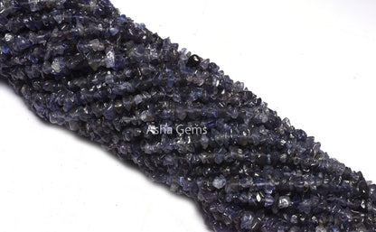 34"Strand Natural Blue Iolite Uncut Chips Beads Gemstone Iolite Raw Rough Gemstone Iolite Beads, Uneven Tiny Nugget bead Jewelry Craft SALE
