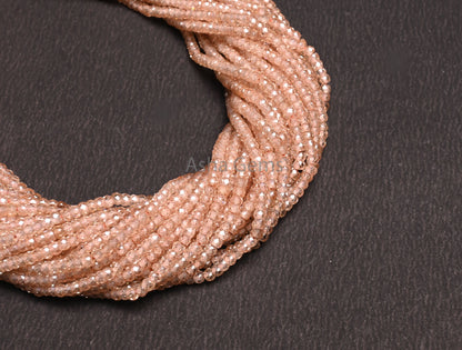 Beautiful Cubic Zircon Micro Cut Rondelle Faceted Beads 3mm AAA Quality Light Imperial Brown Zircon Faceted Gemstone Bead Jewelry Craft SALE