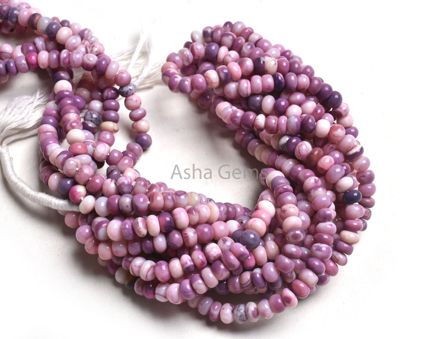 7 mm Beautiful Lavender Pink Opal Smooth Rondelle Shape Beads,16"Strand Shaded Purple Pink Opal Plain Handmade Gemstone Beads Opal Bead SALE