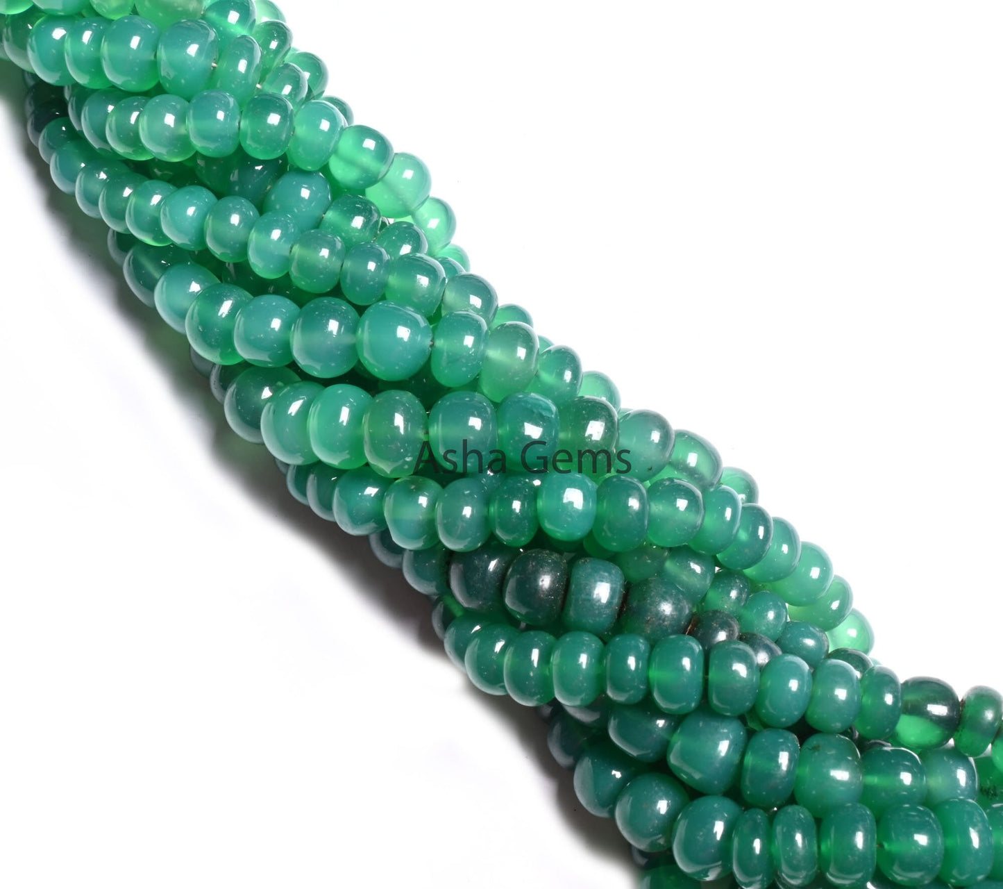 Shaded Green Onyx Smooth Rondelle Shape Gemstone Loose Beads, Green Onyx Beads, Fine Onyx Plain Handmade Rondelle Beads Jewelry Makings SALE