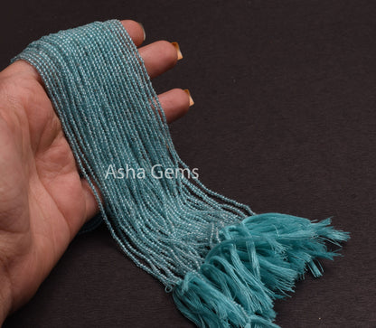 Beautiful Natural Sky Apatite Faceted Rondelle Shape Beads 2 mm micro Cut Gemstone Beads,AAA Quality Blue Apatite Bead ,Jewelry Making SALE