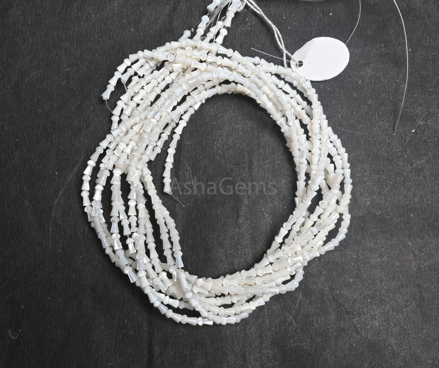Beautiful Mother Of Pearl Fancy Mushroom Shape Gemstone Loose Beads,4-7.5 mm Natural Iridescent White MOP Shell Smooth Beads Jewelry makings