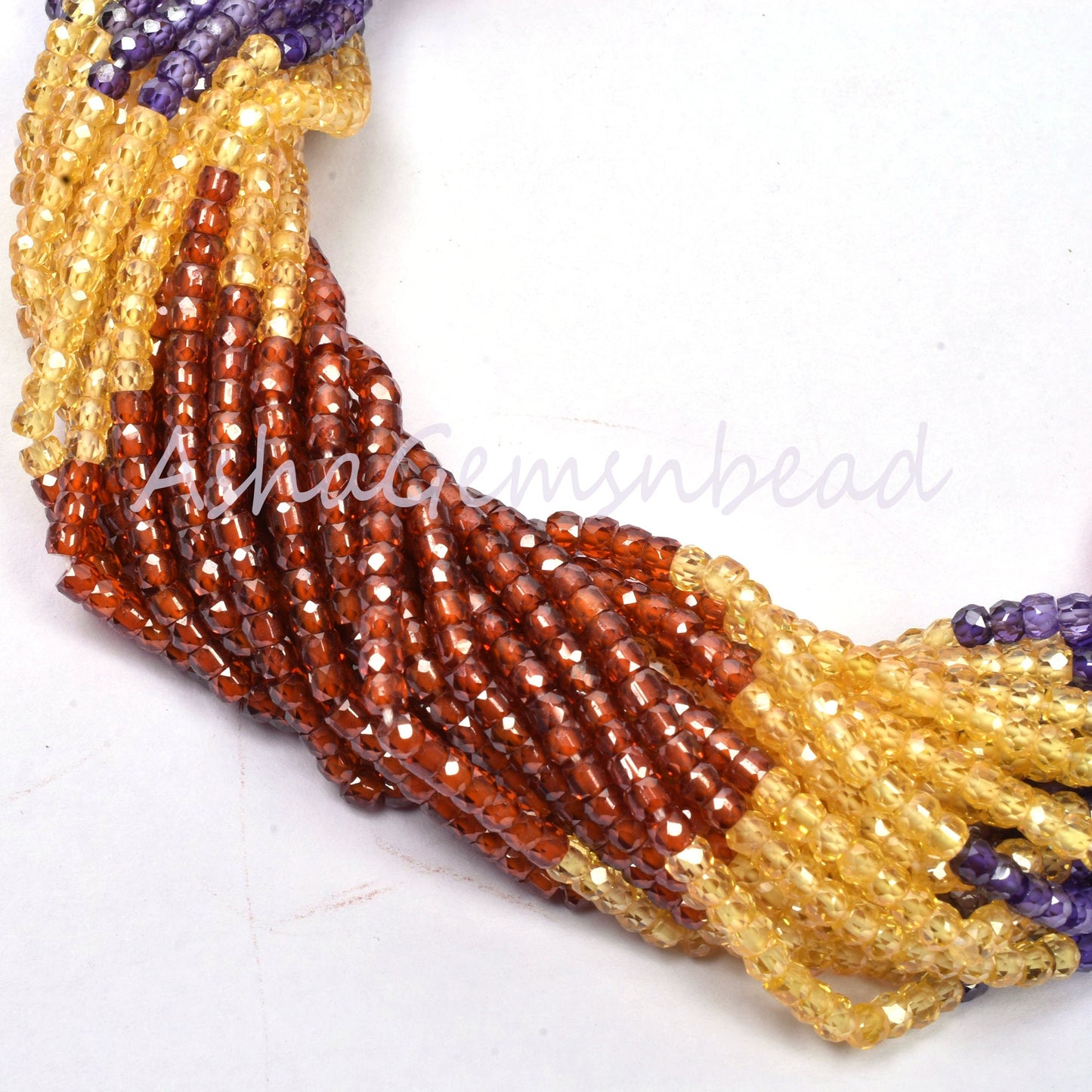 Beautiful Multi Color Zircon Micro Cut Faceted Beads,13" Strand AAA Multi Zircon Machine Cut Rondelle Shape Beads 3 mm,Jewelry Making Crafts