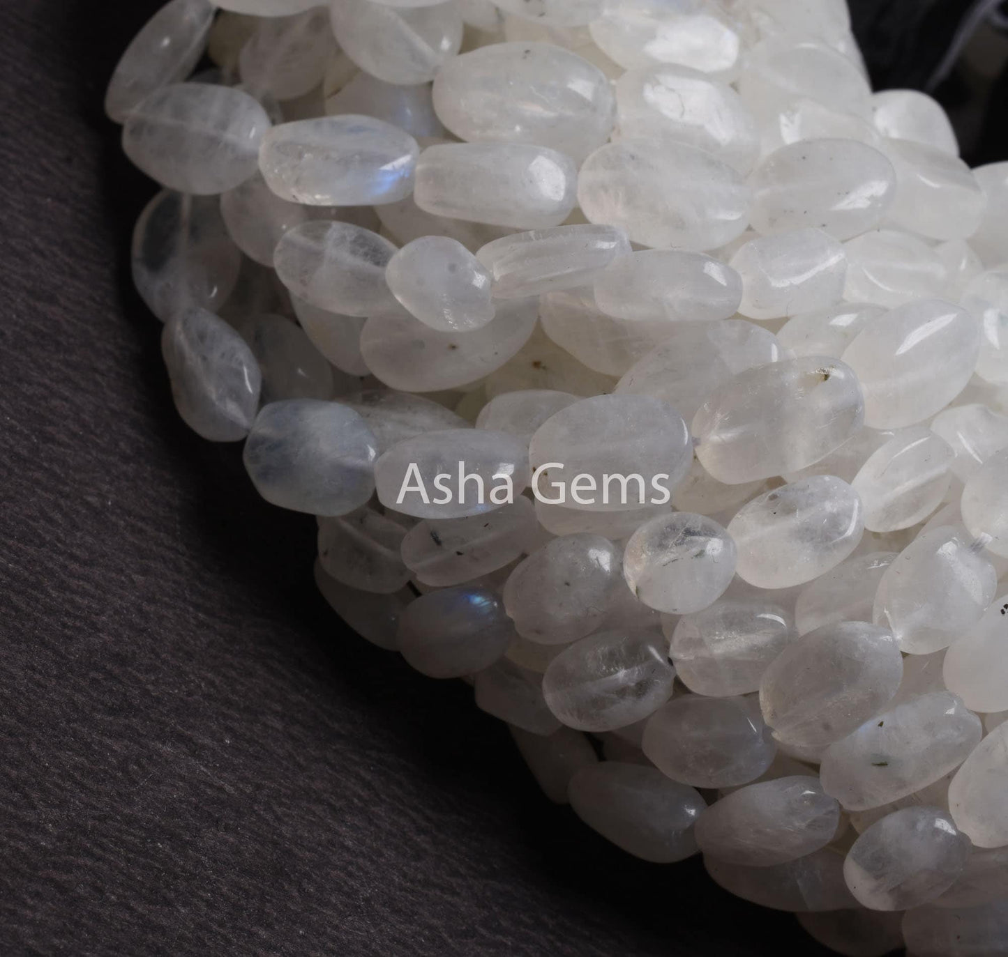 13"Strand Rainbow Moonstone Smooth Oval Shape Gemstone Loose Beads, White Rainbow uneven Oval handmade Bead Blue Fire Rainbow Moonstone bead