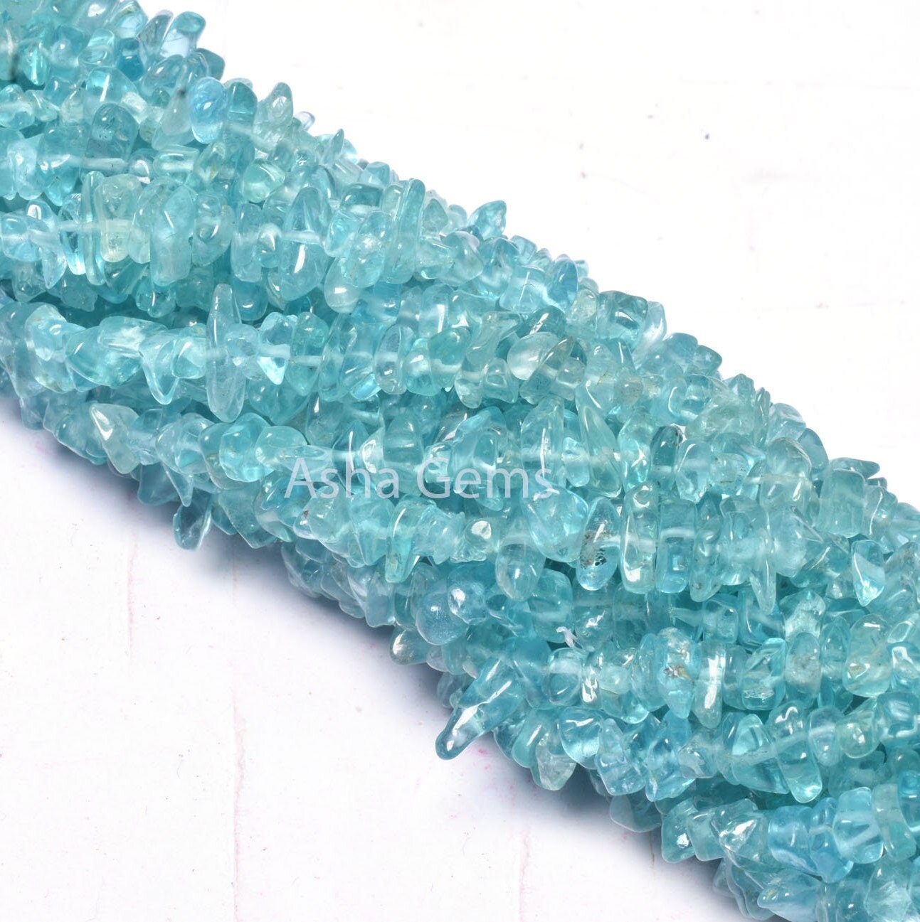 AAA Quality Apatite smooth Uncut Chip Beads Gemstone, 34"strand natural sky Blue Apatite raw Rough Beads, blue Apatite Beads Jewelry SALE