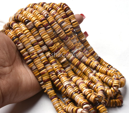 SALE Stunning Mookaite Jasper Smooth Heishi Tyre Beads ,Mookaite Gemstone Beads, Mookaite Jasper shaded Tyre Beads,8 mm,Jewelry Makings SALE