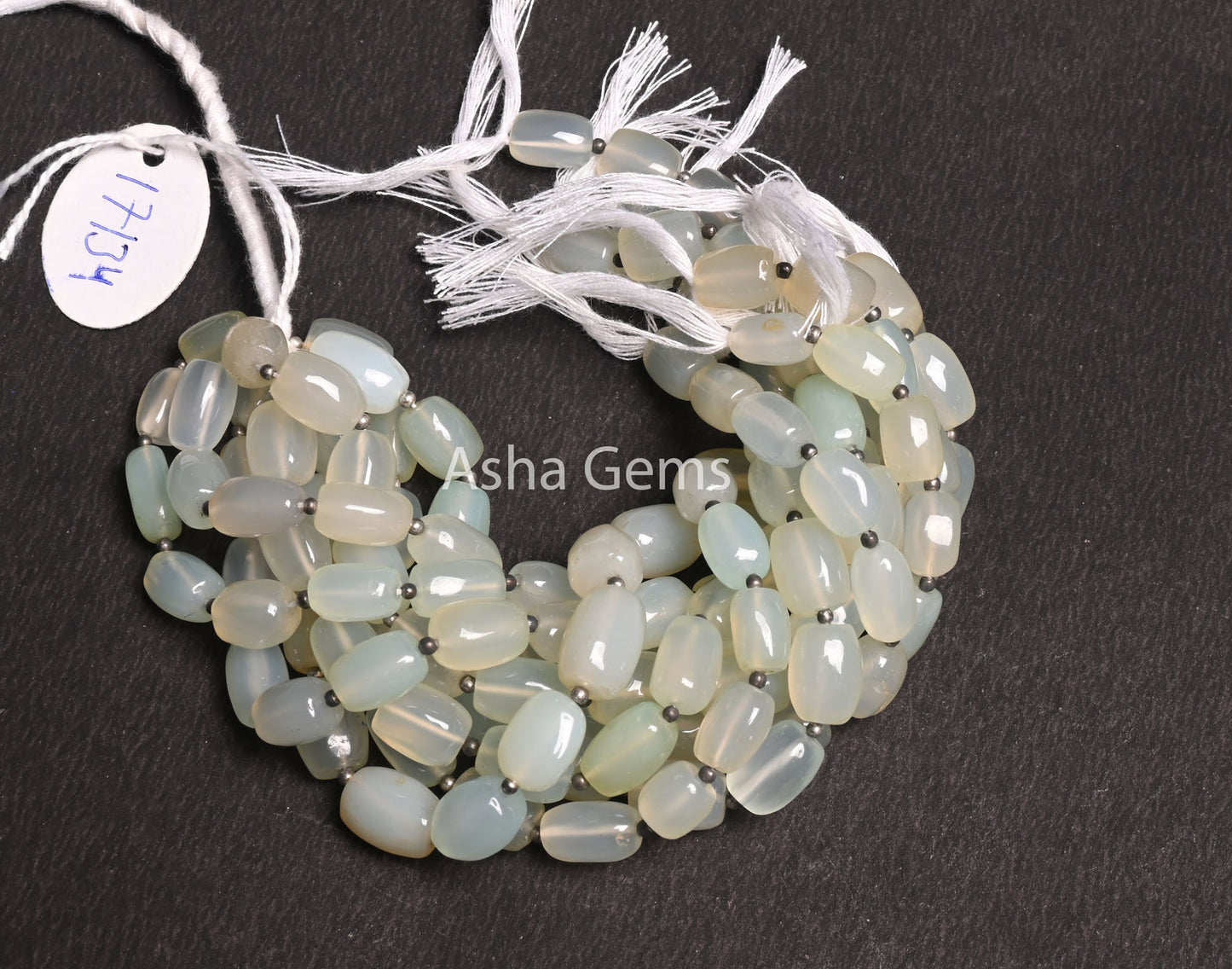 Light Aqua Blue Chalcedony Fancy Barrell Shape Handmade Beads,8" Strand Chalcedony Beads, Fine Chalcedony Smooth Fancy Gemstone Bead Jewelry