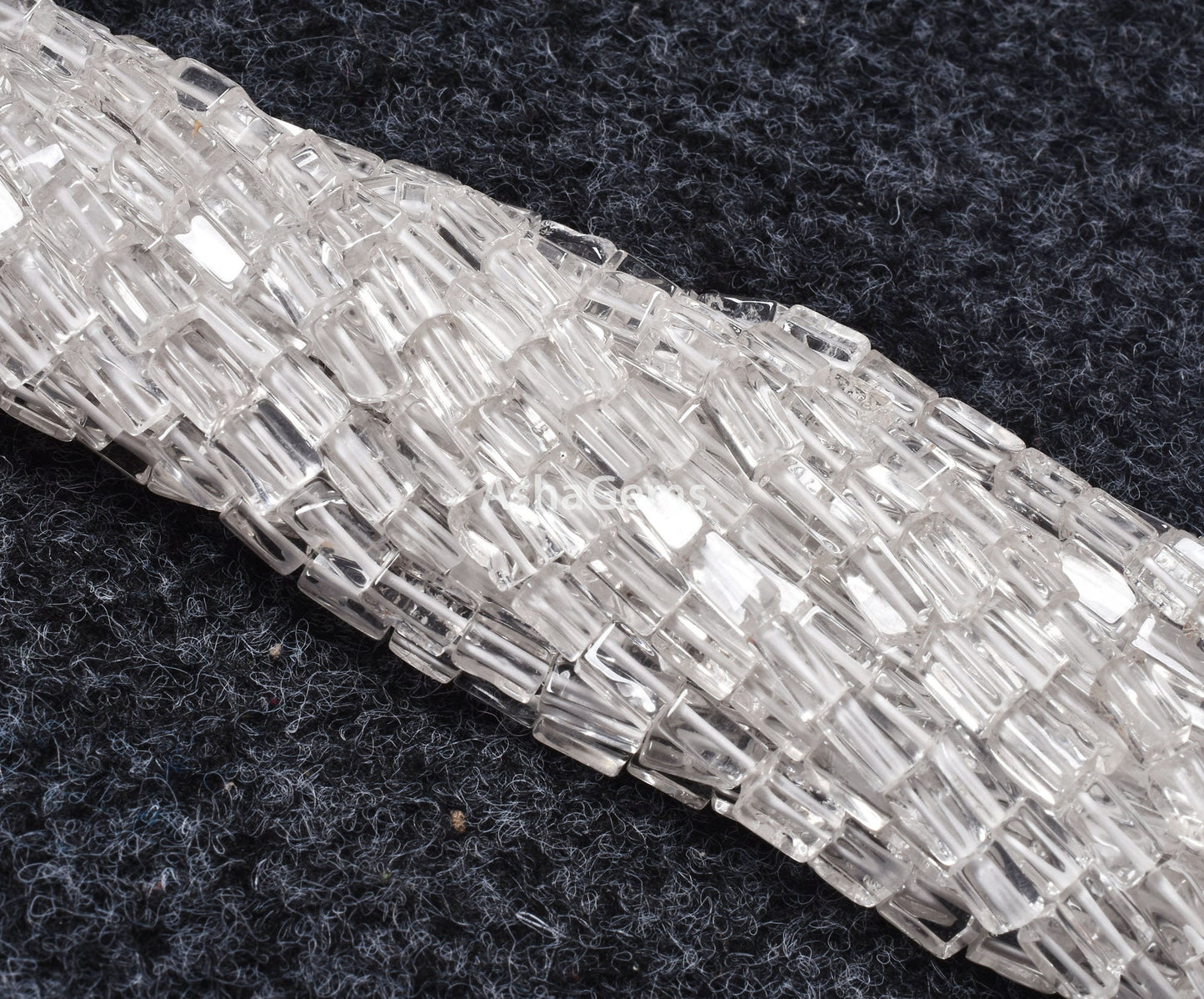 White Crystal Quartz Smooth Gemstone Bead, Natural Clear Crystal Quartz Rectangle Shape Beads,Handmade Plain Briolette Jewelry Beads SALE
