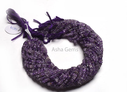 Purple Amethyst Tyre Shape Handmade Beads, Natural African Amethyst Plain Uneven Tyre Gemstone Beads Amethyst Jewelry Making Handicraft SALE