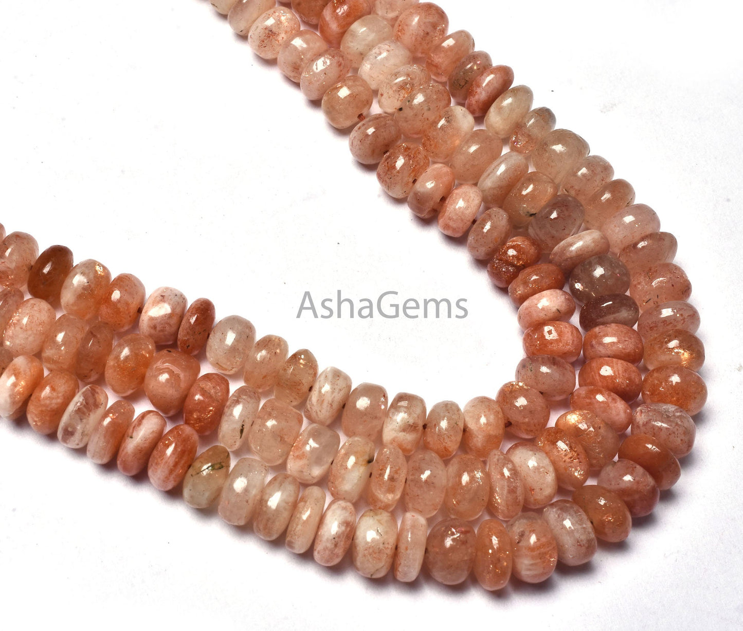 shaded Red sunstone Smooth Rondelle shape beads,8" strand sunstone Beads, Orange sunstone Plain Handmade Gemstone beads Jewelry Making SALE