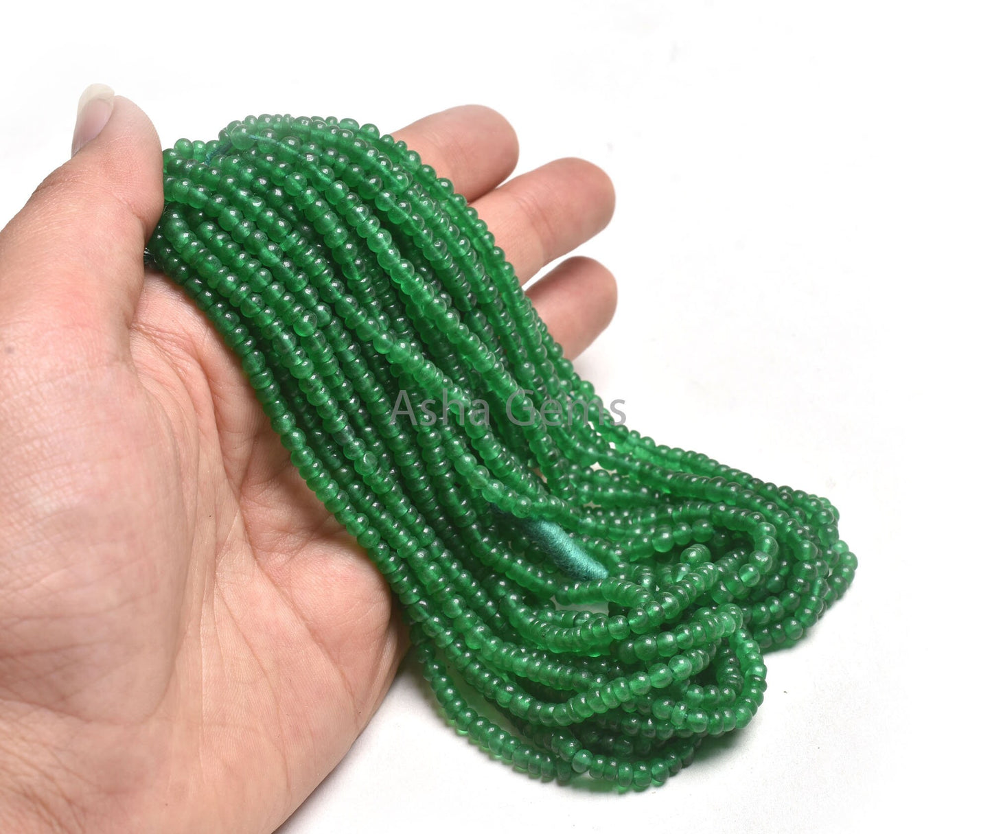 Beautiful Green Quartz Smooth Tiny Rondelle Shape Beads, Natural Quartz Plain Handmade Gemstone Beads, Fine Green Quartz Bead Jewelry Making