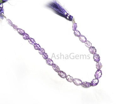 Natural Amethyst Smooth Oval Shape Carving Handmade Beads, Fine Shaded Purple Blue Amethyst Carved Oval Gemstone Amethyst Bead Jewelry SALE