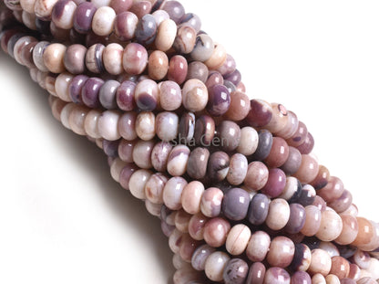 16 Inch Strand Purple Opal Smooth Rondelle Gemstone Beads,7-8 mm Plum Purple Opal Plain Handmade Beads, Opal Beads Jewelry Making Craft SALE
