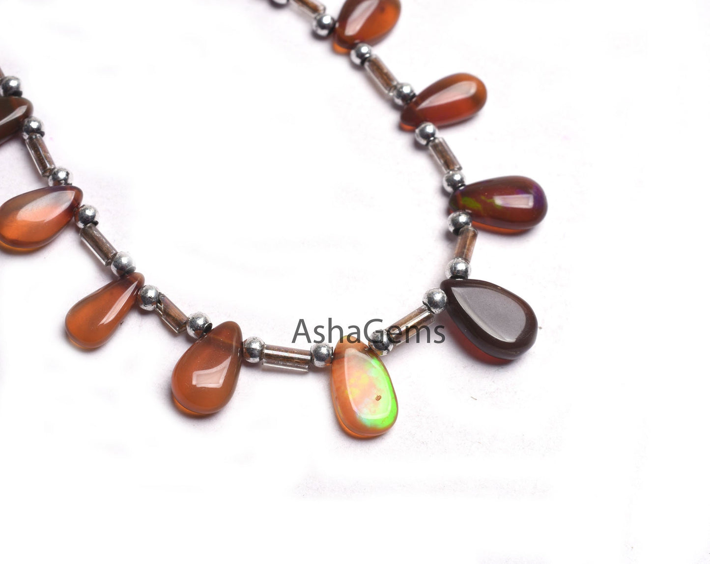 Genuine Ethiopian Opal Flashy Fire Gemstone Teardrop Beads, Shaded Brown Ethiopian Smooth Pear Shape Beads, Ethiopian Bead For Jewelry SALE