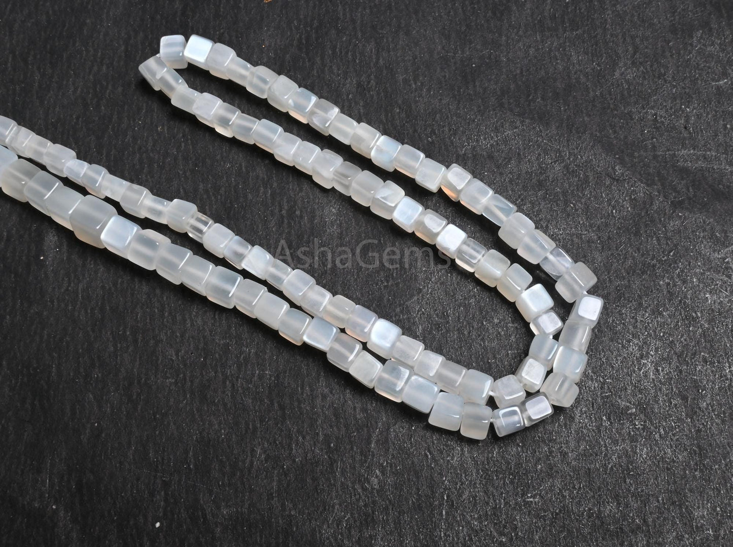 Fine Quality White Moonstone smooth 3D Cube Box Beads,Natural White Moonstone Cube Shape Handmade Moonstone Gemstone Bead Jewelry Craft SALE