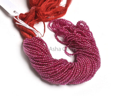 AAA Quality Red Imitation Micro Cut Faceted Beads,2 mm Ruby Imitation Machine Cut Rondelle Gemstone Beads Jewelry Necklace Making Craft SALE