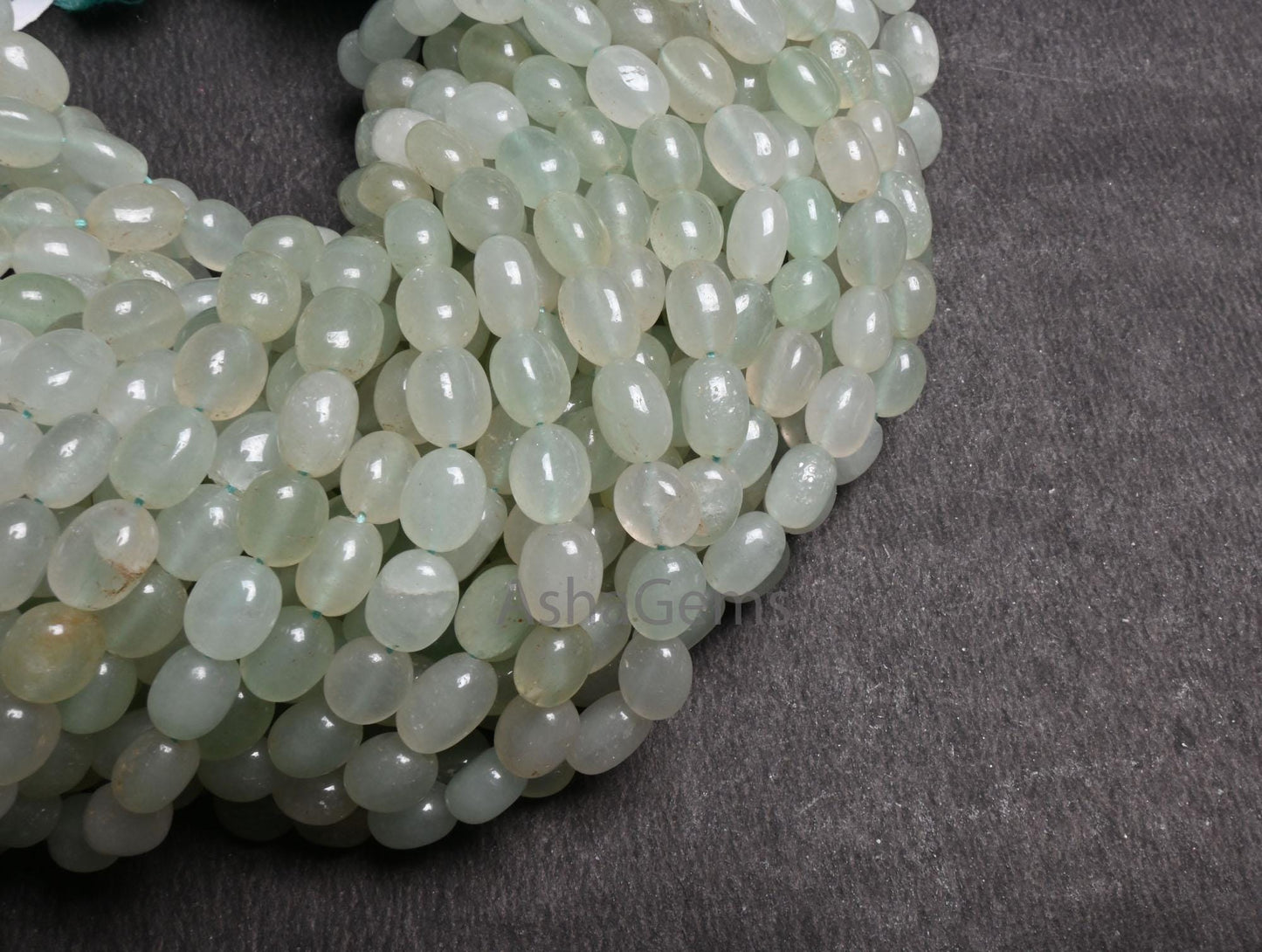 Beautiful Light Green aventurine fancy Puff Oval Shape Handmade beads, Natural Grape Green aventurine Smooth Oval Gemstone bead Jewelry SALE