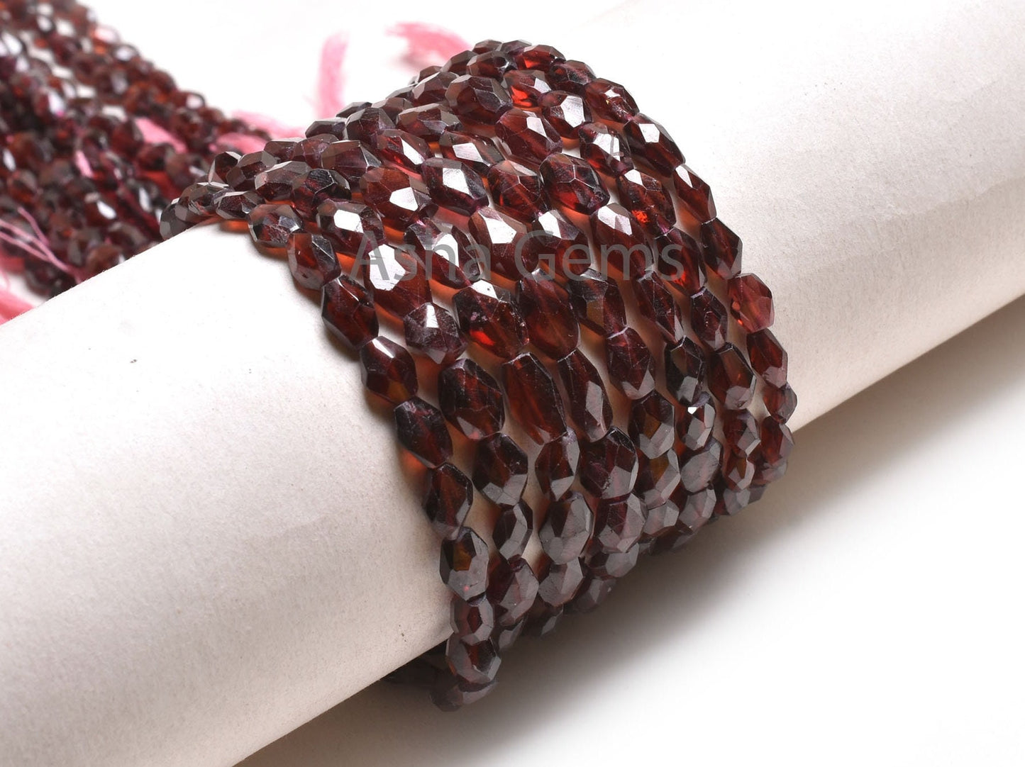 Beautiful Garnet Indian Cut Oval Briolette Beads, Natural Red Garnet Faceted Oval Straight Drill Gemstone Bead, Garnet Beads Jewelry Crafts