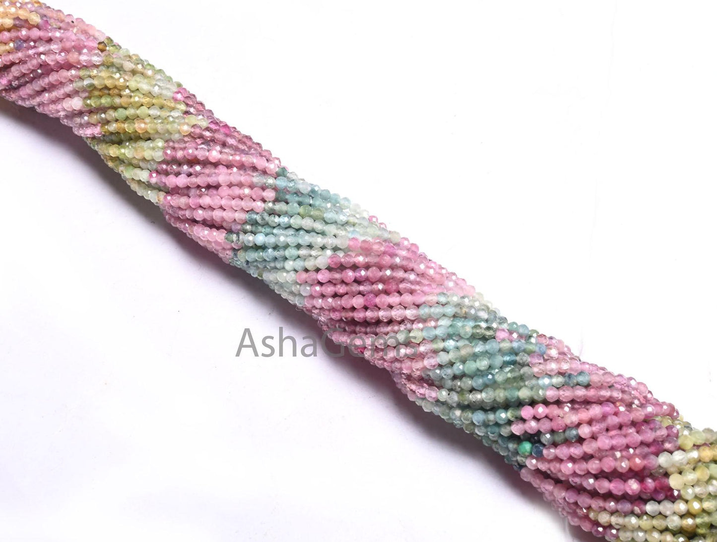 Beautiful Multi Tourmaline Micro Cut Gemstone Beads,2.25 mm Fine Tourmaline Faceted Rondelle Tiny Bead, natural Tourmaline Bead Jewelry SALE