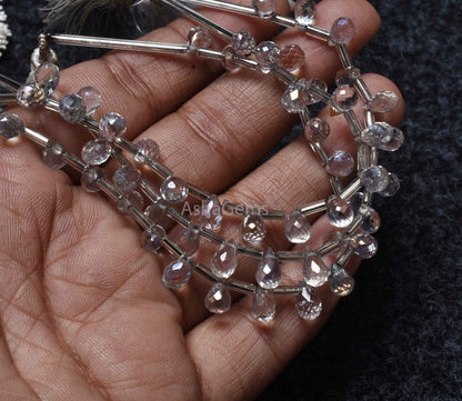Beautiful crystal Mystic coated Faceted Drops Shape Beads Crystal Quartz Drops Briolette beads, Crystal coated Teardrop Beads Jewelry Crafts