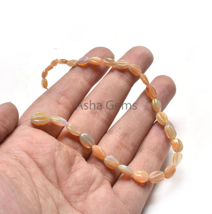 Flashy Fire Ethiopian Opal Carving Oval Shape Beads, Yellow Ethiopian Opal Handmade Carved Beads, Welo Fire Ethiopian Carve Oval Beads, SALE