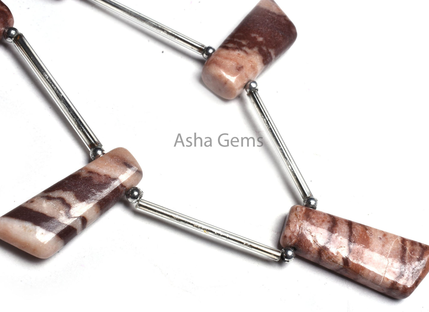 Natural Jasper Smooth Fancy Long Slice Gemstone Side Drill Beads, Picture Jasper Handmade Uneven 7 Shape Side Drill Bead Jewelry Making SALE