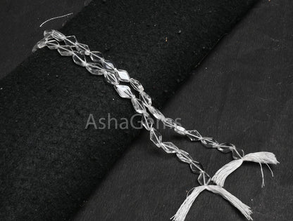 Natural Clear Crystal Quartz fancy Kite Shape Handmade Beads,13"White Crystal Quartz Smooth Rhombus Handmade Beads Jewelry Making Craft SALE