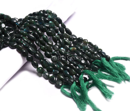 Beautiful Green Coated Labradorite Smooth Nugget Beads, Fine Labradorite Plain Handmade Uneven Tumble Straight Drill Gemstone Beads Jewelry (AG 22288)