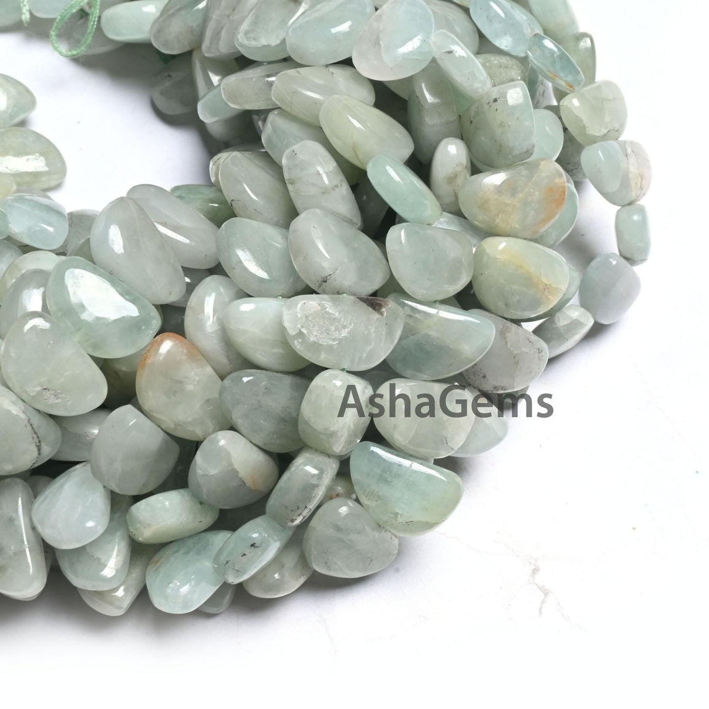 Natural Aventurine Fancy D Shape Smooth Gemstone Beads,9" Light Green Aventurine Half Moon Handmade Bead, Angoori Margaj Beads Jewelry Craft