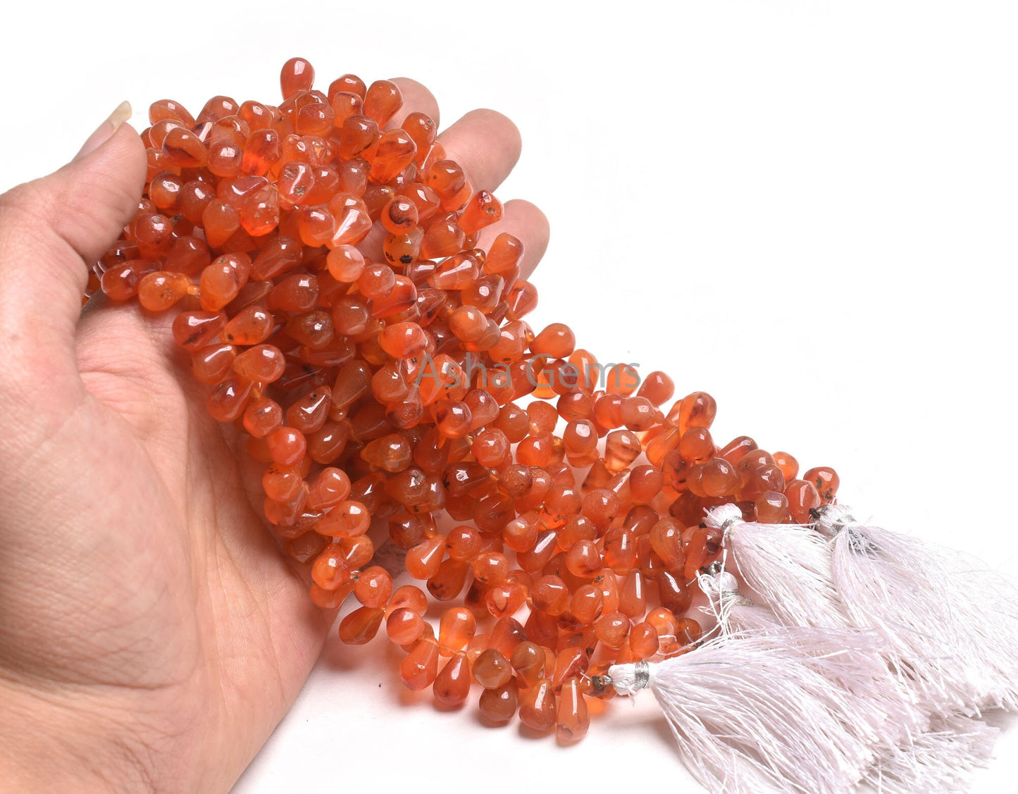 8" Strand Red Carnelian Smooth Handmade Drop Beads Uneven Plain Handmade Teardrop Side Drill Gemstone carnelian Beads Jewelry making SALE