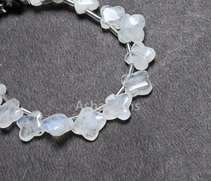 Natural Blue Fire Rainbow Moonstone Carved Flower Shape Gemstone handmade Beads, Flashy Rainbow Carving Fancy Square smooth Bead Jewlry SALE