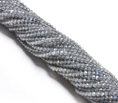 Natural Flash Labradorite Machine Cut Rondelle Beads,3.2 mm labradorite Micro Cut faceted Gemstone Beads,AAA Blue Fire Labradorite Bead SALE