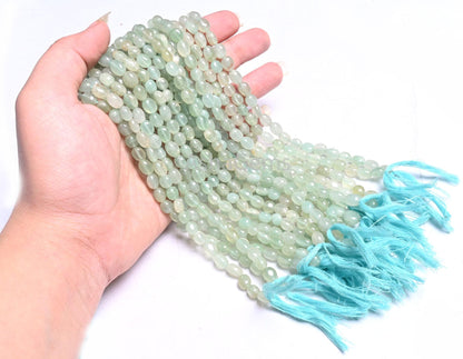 Fine Green aventurine Smooth Oval Handmade Gemstone beads, Natural Shaded Light Green aventurin Fancy Puff Oval bead Jewelry Handicraft SALE