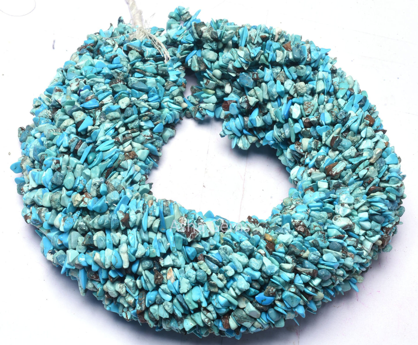 34" Strand Blue Turquoise Uncut Chips Gemstone Beads, Turquoise Howlite Smooth Raw Rough tiny Nugget Bead, Fine Quality Turquoise Beads SALE