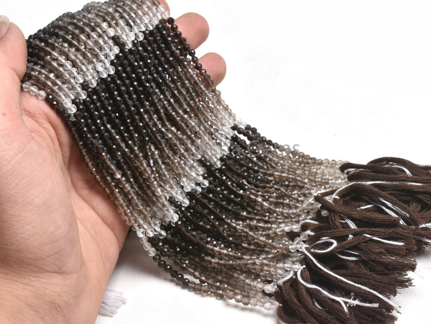 Beautiful Smoky Quartz Machine Cut Beads,3.25 mm Shaded Smoky Micro Cut Faceted Round Ball Beads, Fine Smoky Round Beads Jewelry Craft SALE