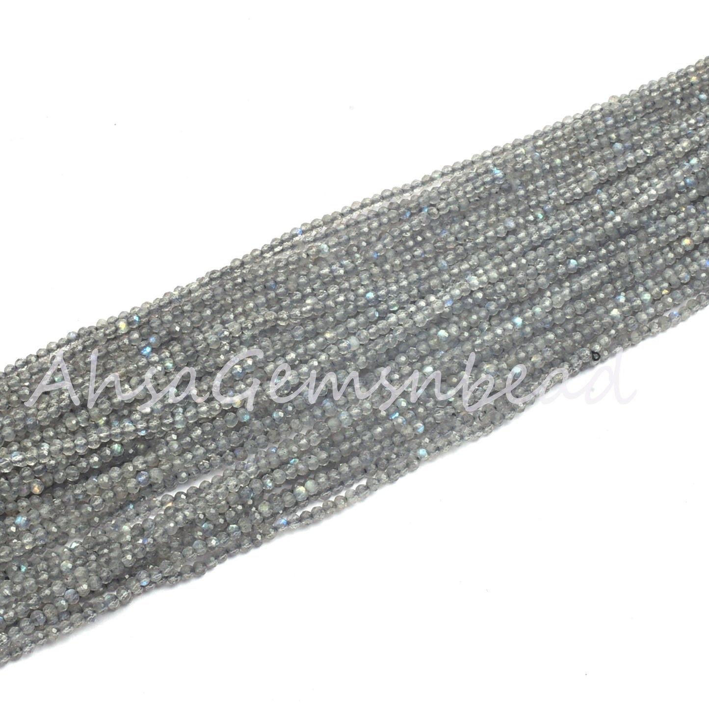 AAA Natural Labradorite Faceted Rondelle Beads,1.8 mm Beautiful Blue Fire Labradorite Machine Cut Micro Faceted Bead Black Rainbow Bead SALE
