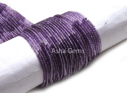 2.5 mm AAA Natural Amethyst Faceted Micro Cut Beads,13" Strand Shaded Purple Amethyst Machine Cut Gemstone Beads, amethyst Bead Jewelry SALE