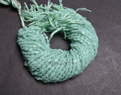 Beautiful Light Green Quartz Hydro Smooth Oval Shape Handmade Beads,13"Green Aventurine Color Hydro Plain Oval Loose Bead Jewelry Craft SALE
