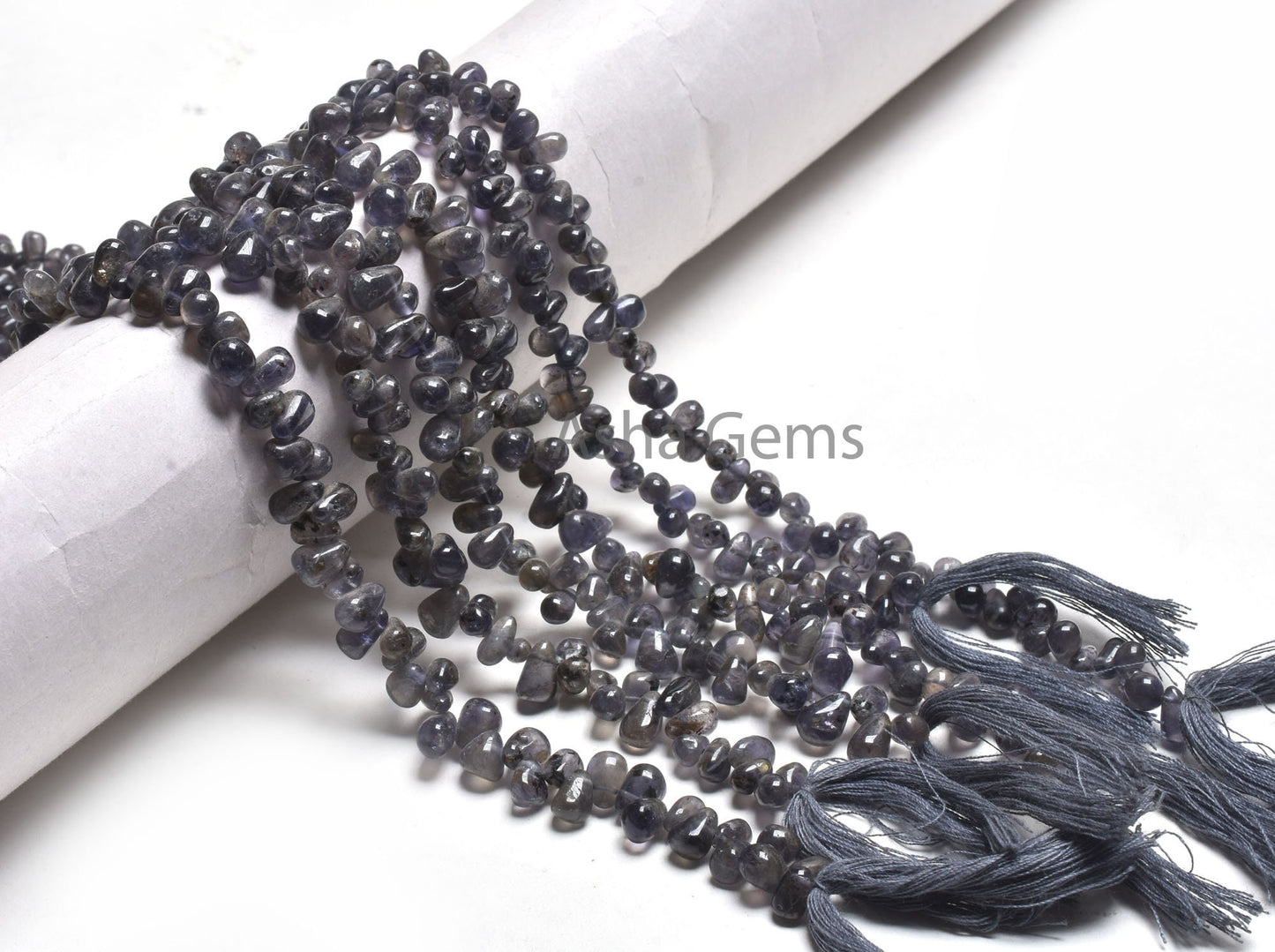 Beautiful Blue Iolite smooth Drops Shape Beads, Natural Iolite Side Drill Drops,13" Iolite Plain Teardrop Handmade Iolite Beads Jewelry SALE