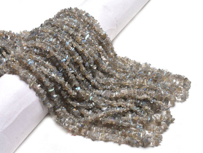 34"Strand Natural Fire Labradorite Raw Uncut Chips Beads Gemstone Grey Labradorite Chips Gemstone Rough Bead Black Rainbow Bead Jewelry SALE