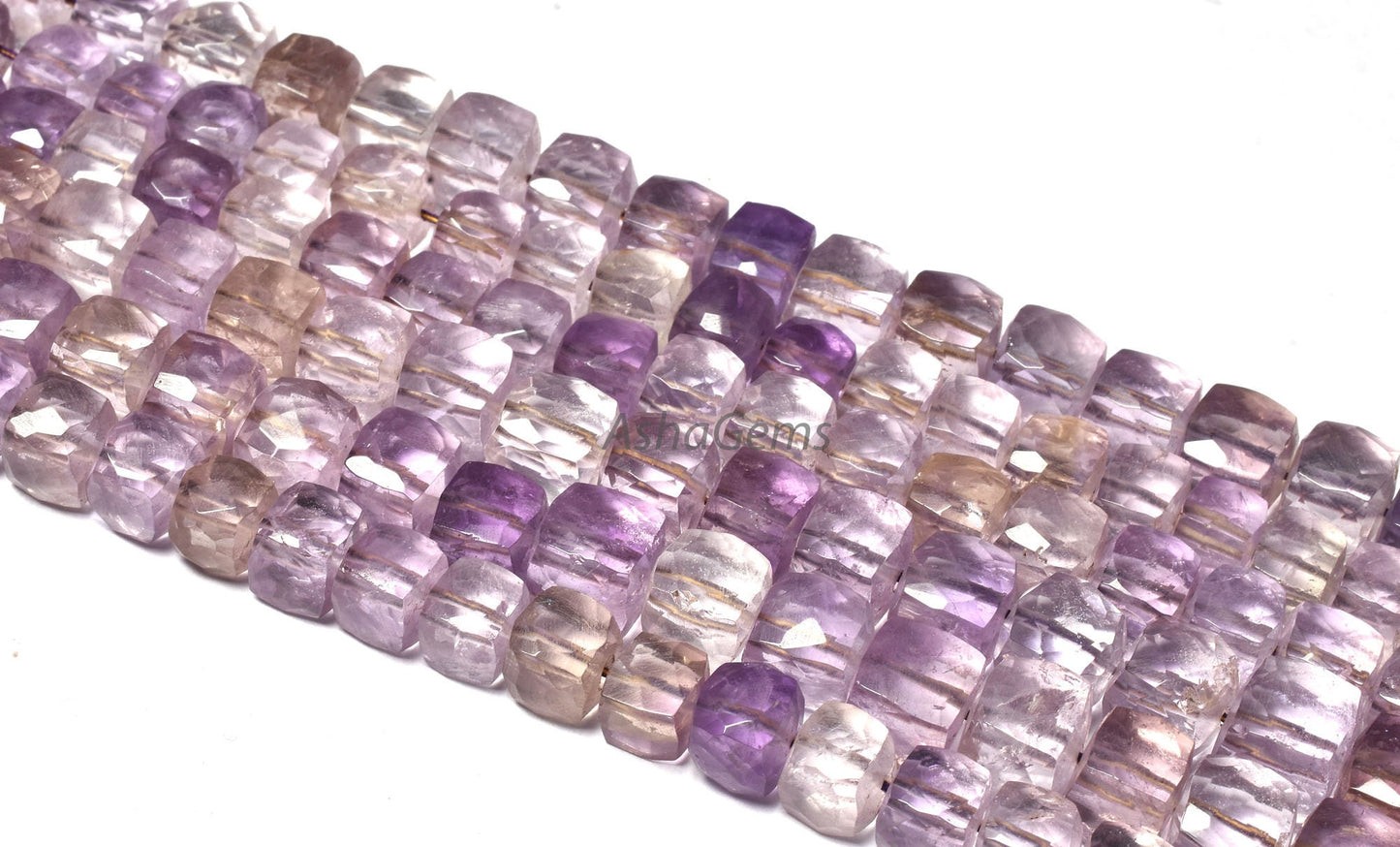 Beautiful shaded Blue ametrine faceted 3D Cube Box Gemstone beads, Genuine Ametrine box Beads, Fine Quality Ametrine Beads For Jewelry SALE