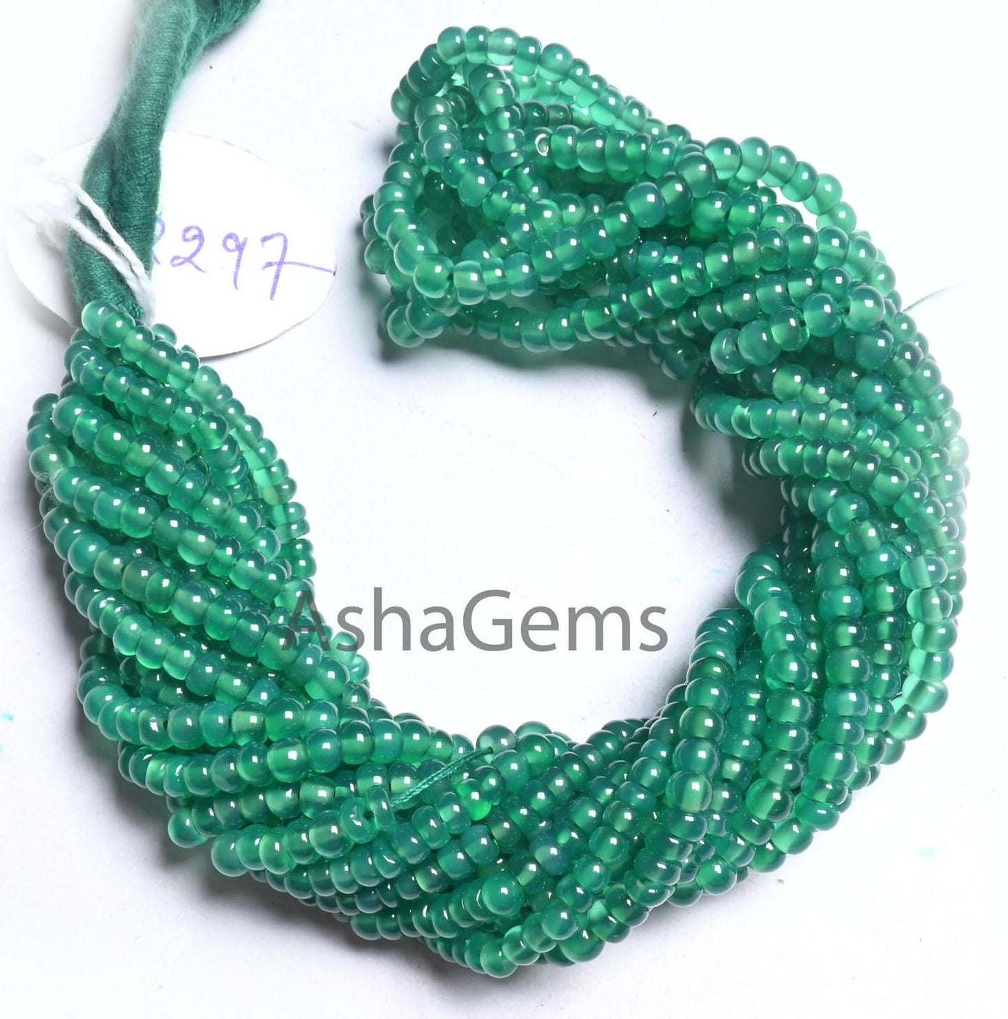 16" Beautiful Green Onyx Smooth Rondelle Gemstone Loose Beads,3.5,4mm Onyx Beads, AAA Green Onyx Plain Roundelle Handmade Bead Jewelry Craft