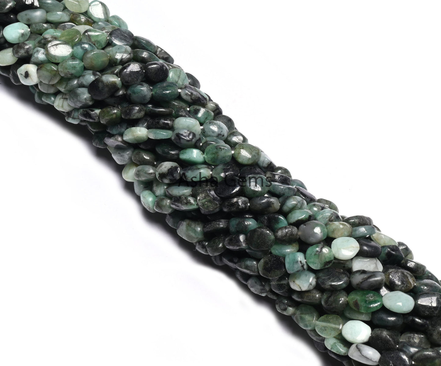 Beautiful Shaded Green Emerald Smooth Oval Gemstone Loose Beads,12.5" Natural Sakota Emerald Handmade Uneven Oval Emerald Beads Jewelry SALE
