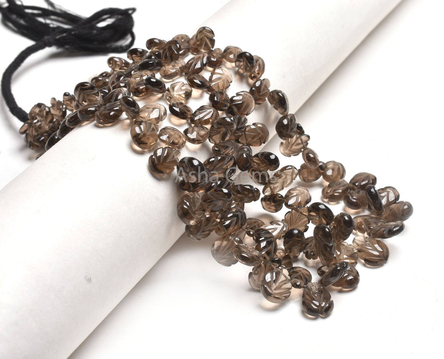Fine Quality Smoky Quartz Carving Pear Shape Beads,6x9-10x15 mm Natural Smoky Carved Teardrop Fancy Gemstone Beads Smoky Carve Handmade Bead