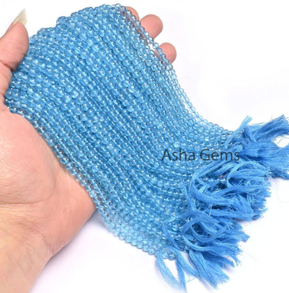 Natural Crystal Blue Coated smooth Round Ball Beads, AAA Crystal Quartz Blue Topaz Color Coated Round Shape Gemstone Bead Jewelry Craft SALE