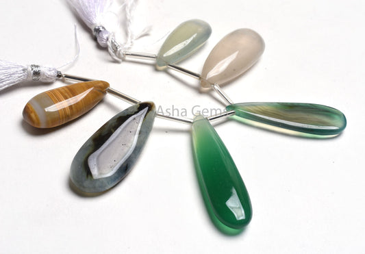 Mix Gemstone Smooth Pear Beads,13x30-16x38 mm Multi Color Stone Plain Teardrop Side Drill Loose Beads, Disco Pears Beads Jewelry Handicraft
