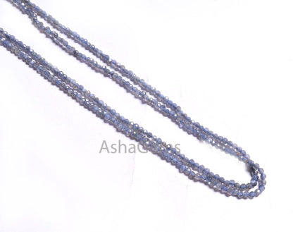 2mm Natural Iolite Tiny Rondelle Faceted Machine Cut Beads,12.5" Blue Iolite Micro Cut Gemstone Loose Iolite Bead Jewelry making Craft SALE