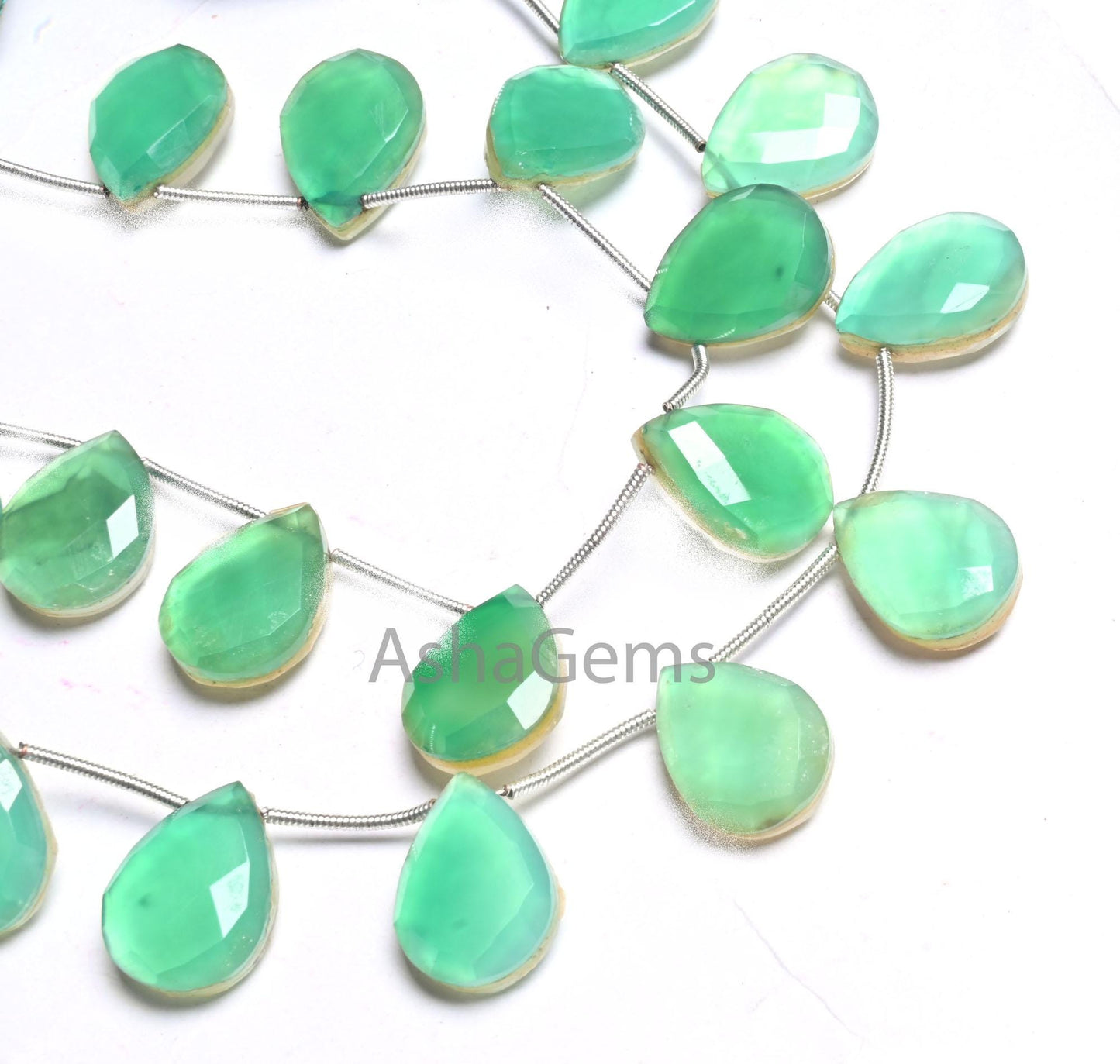 12-16 mm Beautiful Quartz Green Onyx Doublet Pear Shape Faceted Beads,7" Strand Crystal Doublet Teardrop Handmade Gemstone Bead Jewelry SALE