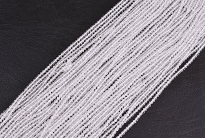 Beautiful White Natural Crystal Quartz Micro Cut Beads 2.2 mm AAA Quality Clear Crystal Faceted Rondelle Machine Cut Gemstone Bead Jewelry